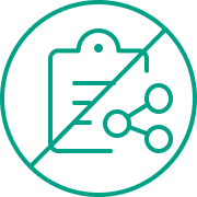 Durchgestrichenes "Teilen"-Symbol 